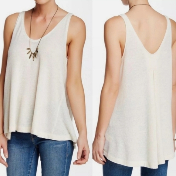 Free People Tops - Free People Kitten Knit Thermal Tank•S